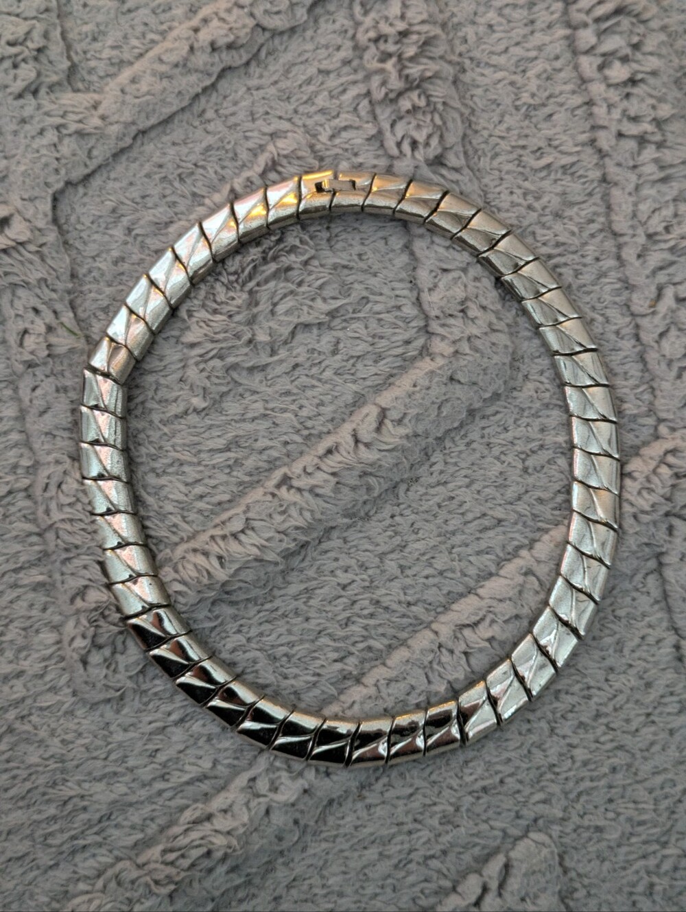 Vintage Trifari Silver Snake Chain Necklace - Women's Jewelry